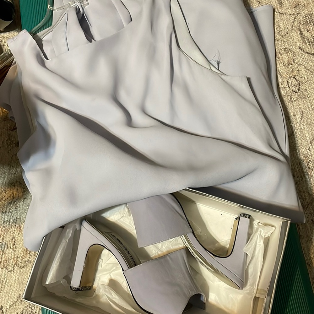 Baby blue dress and shoes